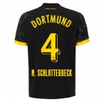 Günstige Fußballtrikots Borussia Dortmund N. Schlotterbeck 4 Auswärtstrikot 2023-24 Kurzarm